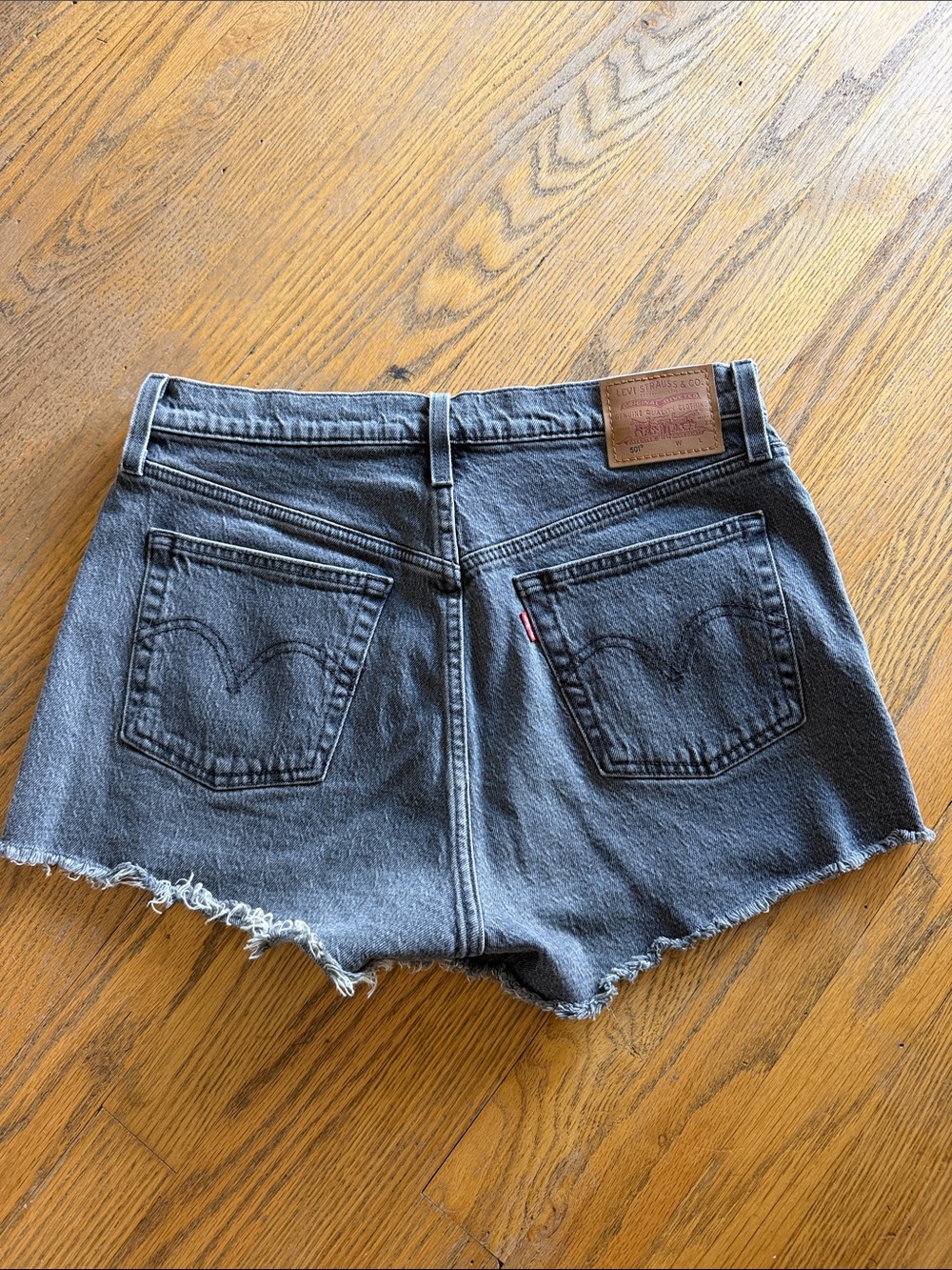 Levi's Women's Grey Denim Cutoff Shorts